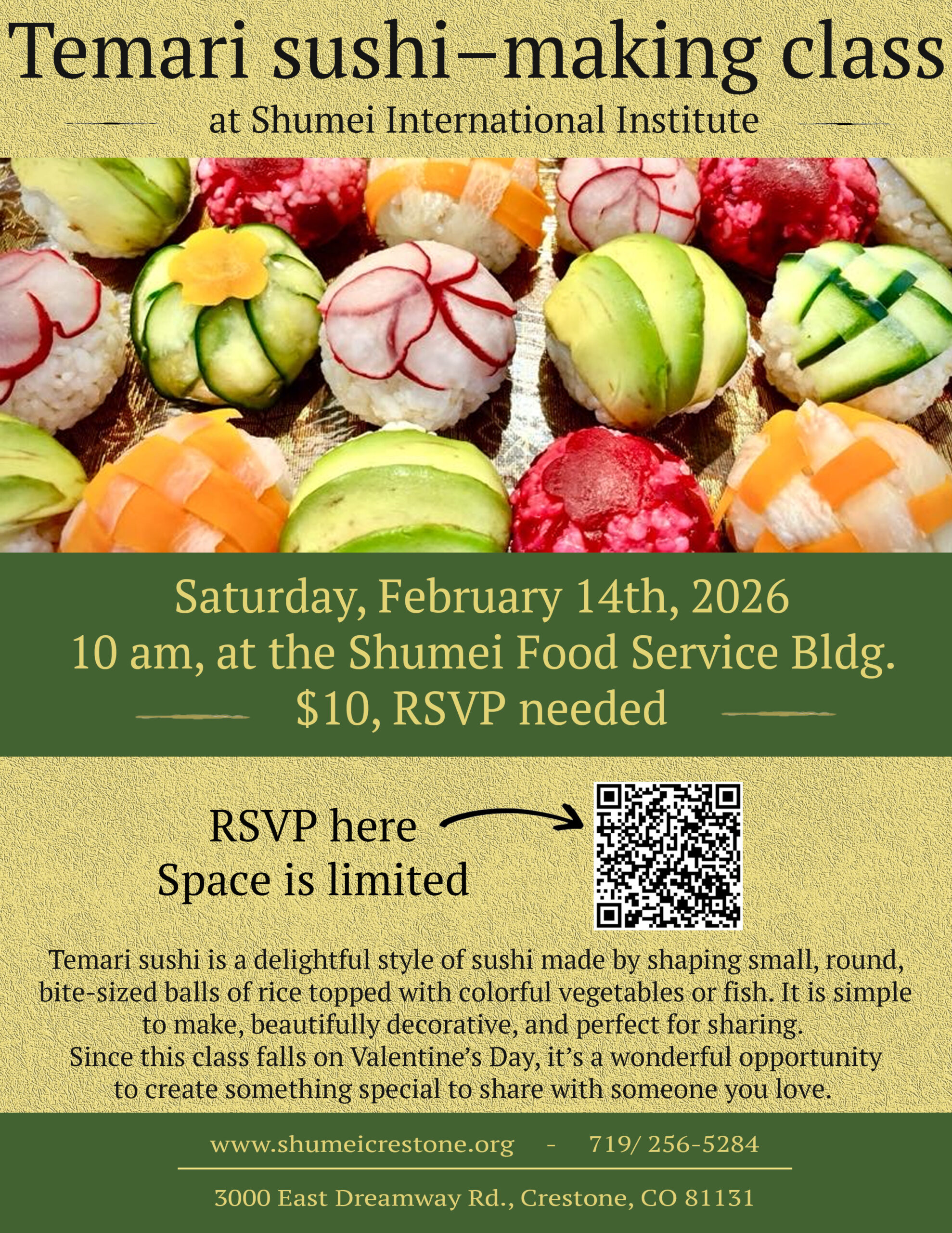 Temari Sushi -making Class at SII